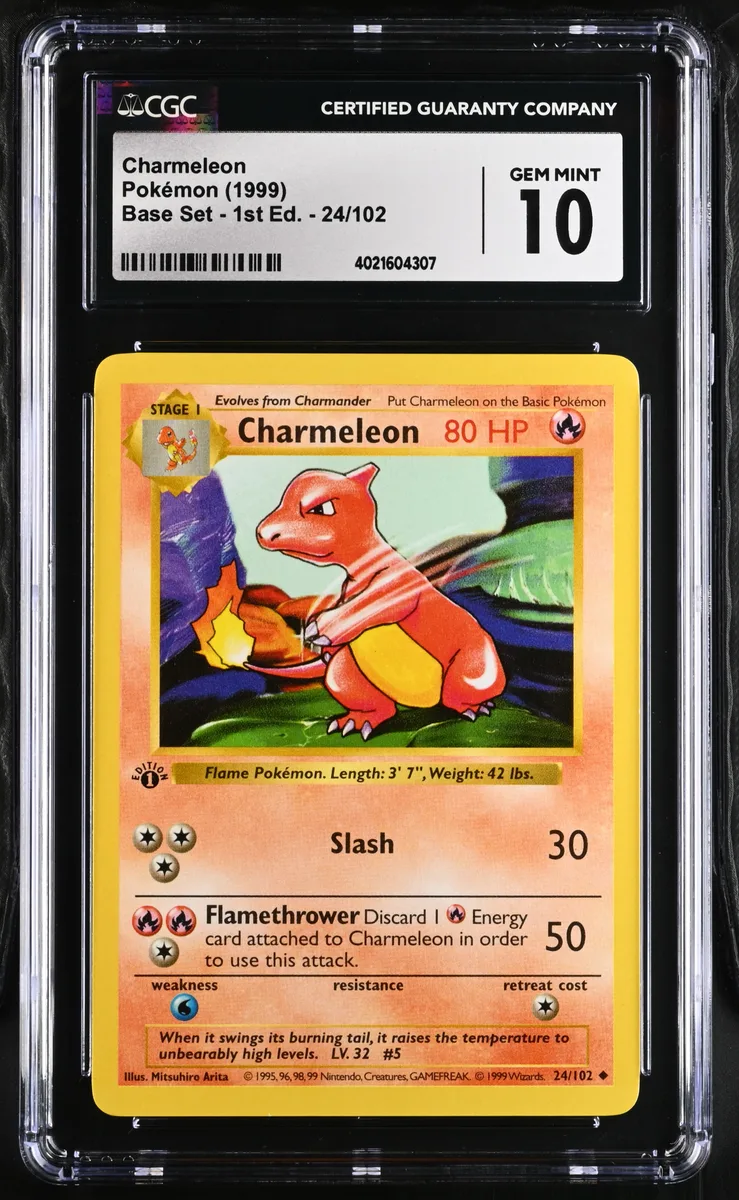 1999 #24 Charmeleon CGC 10 Base Set - 1st Edition - English